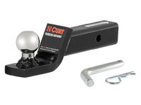 Fusion Ball Mount - (2" Drop Ball Mount, 2" Hitch Ball & Hitch Pin) by Curt