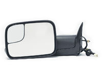 1998-2002 Dodge Ram 2500 (w/factory towing package) - Extendable Towing Mirror / Driver side (Power Heated, Flip out head, Black, Foldaway)