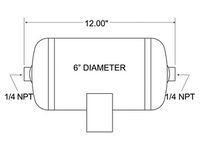 1 Gallon Air Tank (2 ports - 1/4 NPT) - Firestone # 9125