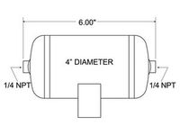 1/4 Gallon Air Tank (2 ports - 1/4" NPT) - Firestone # 9166