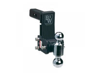 Black Tow & Stow Hitch (5" drop x 5 1/2" rise) Dual Ball (2" x 2-5/16") by B & W # TS10037B