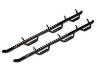 2015-2017 Ford F150 SuperCab with 6' 6" Bed - N-Fab Hooped Bed Access Nerf Bars (6 Steps) (Black Textured)