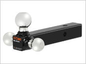 Tri-Ball Ball Mount (solid shank) w/Chrome Hitch Balls by Curt