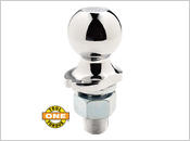 1 7/8" Hitch Ball (One Tool Torque / Chrome)  w/1" Shank by Master Lock